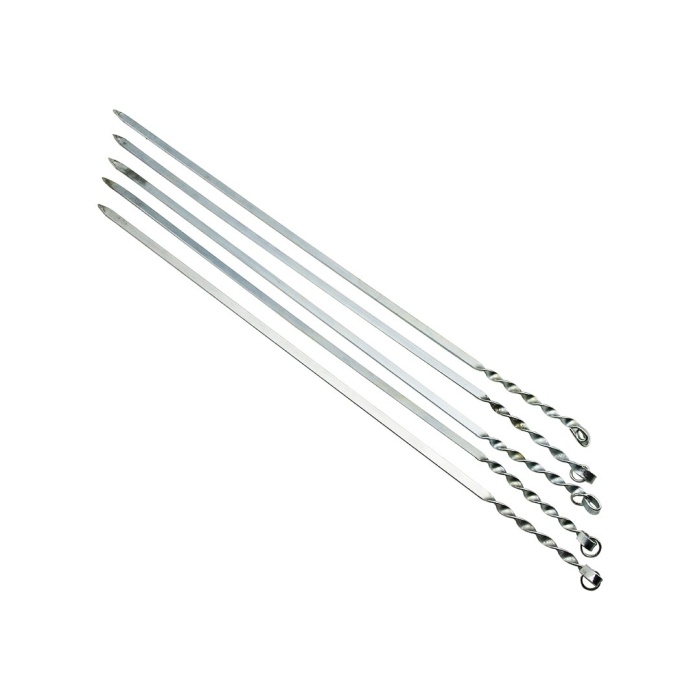 İBİCO T-200 ( TAVUK & KANAT ) ( DAR YASSI & BURGULU ) ( 60CM ) METAL MANGAL ŞİŞİ*100X5