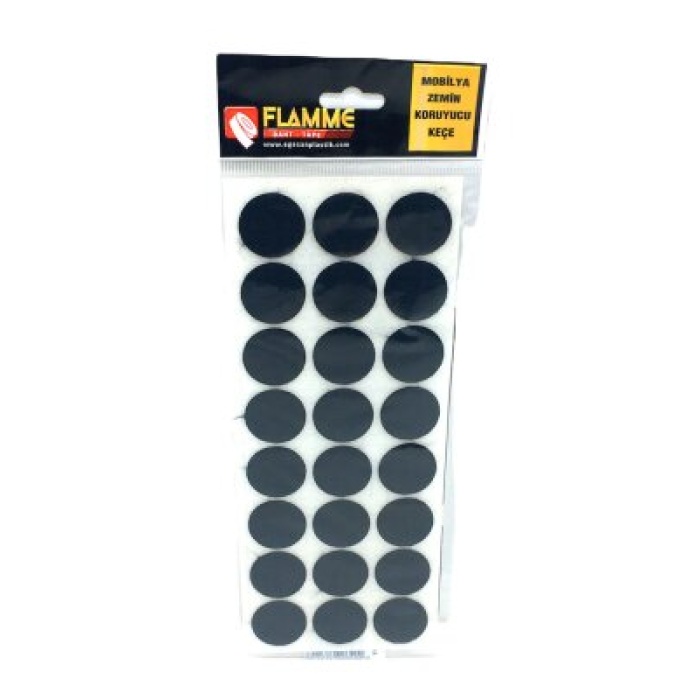 FLAMME ( 29MM ) ( YUVARLAK ) YAPIŞKAN KEÇE*25X36