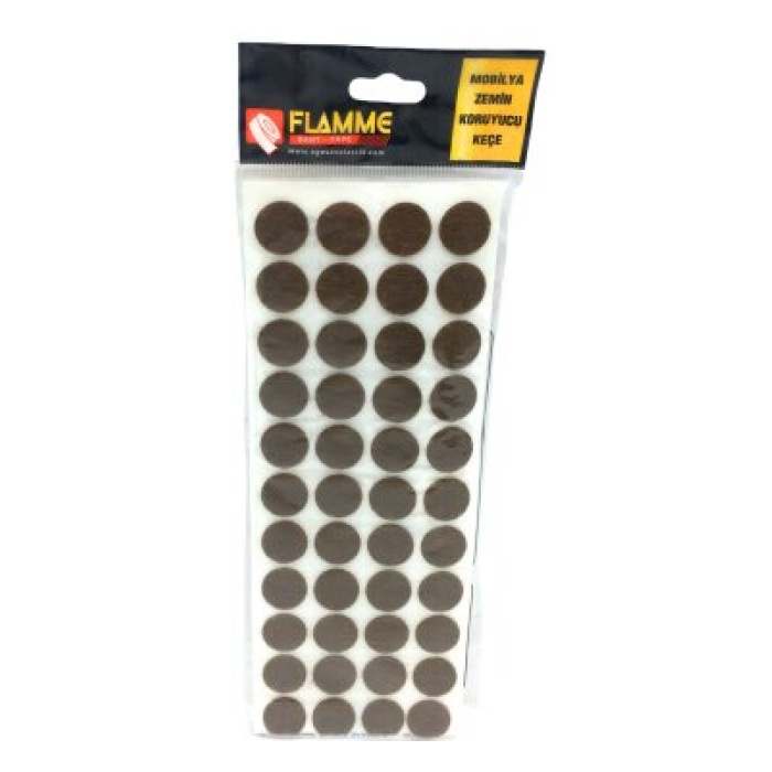 FLAMME ( 21MM ) ( YUVARLAK ) YAPIŞKAN KEÇE*25X36