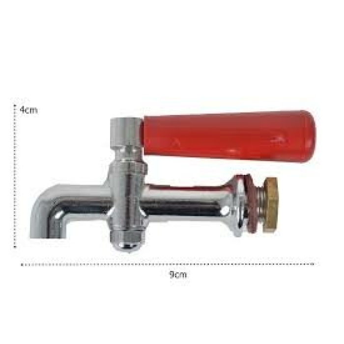 MS ( KÜÇÜK & ERKEK ) ( KROM GÖVDE & SİYAH PLASTİK KOL) PİKNİK SEMAVER MUSLUK*12X40
