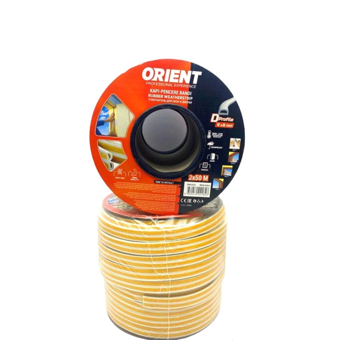 BONDİT BNP-01 ( BEYAZ ) 100MT (2X50MT) BOBİN FİTİL KAPI PENCERE BANT ( 9X6MM)*8