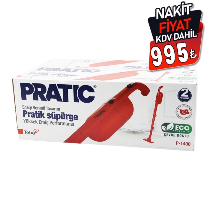 TEBA PRATİK TPS-1400 ( DİK ) ELEKTRİKLİ PRATİK SÜPÜRGE ( 500W )*2=K