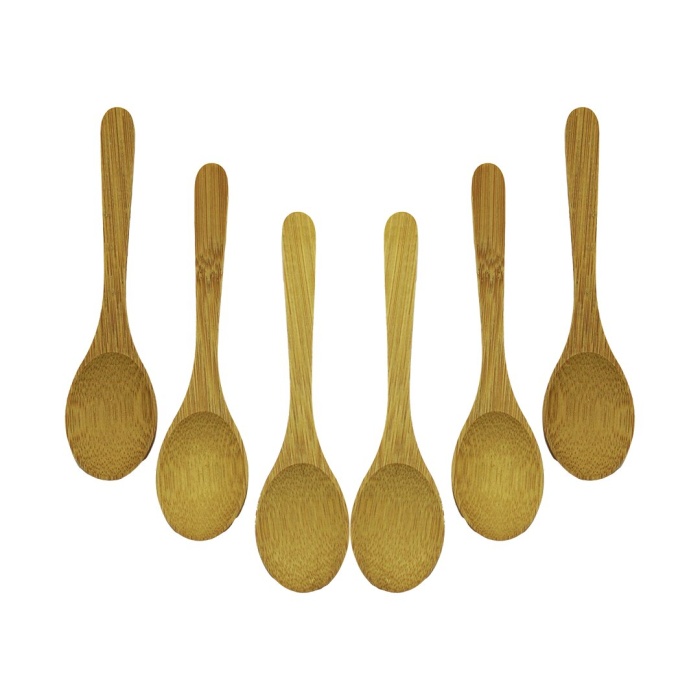 TATA BAMBOO & WOOD DMR-8467 ( 6PCS & OVAL ) AHŞAP BAMBU ( ÇAY KAŞIK ) SETİ*500