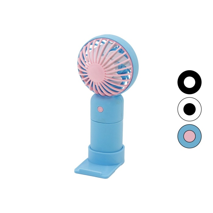 HAND DESK S-173 (USB ŞARJLI) MİNİ (EL FANI) (3KADEME HIZ) (TELEFONLUKLU AYAK) ( FAN:7CM & AYAK:8CM )(İNPUT:5V-1A)*240