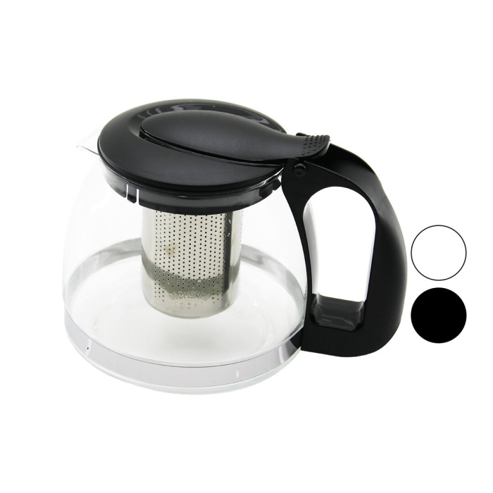 YAKUT-8883 ( 1250ML ) ( CAM ) DEMLİK ( ÇELİK SÜZGEÇLİ & PLASTİK KULP & KAPAK & KROM ÇERÇEVE )*36