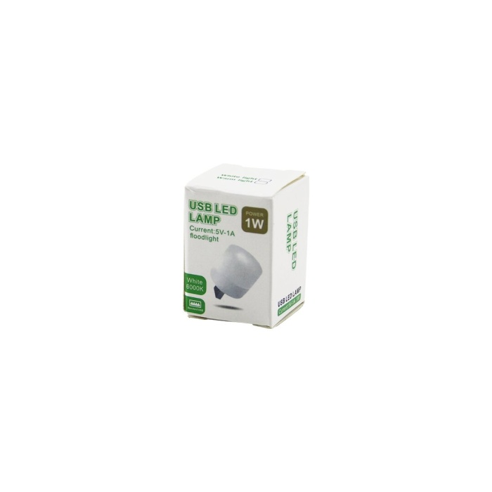 İBİCO USB LED LAMP (1W ) ( MİNİ=2X2CM ) ( USB ) LED LAMBA ( BEYAZ=6000K & 110 LUMEN & 5V-1A )*20X50