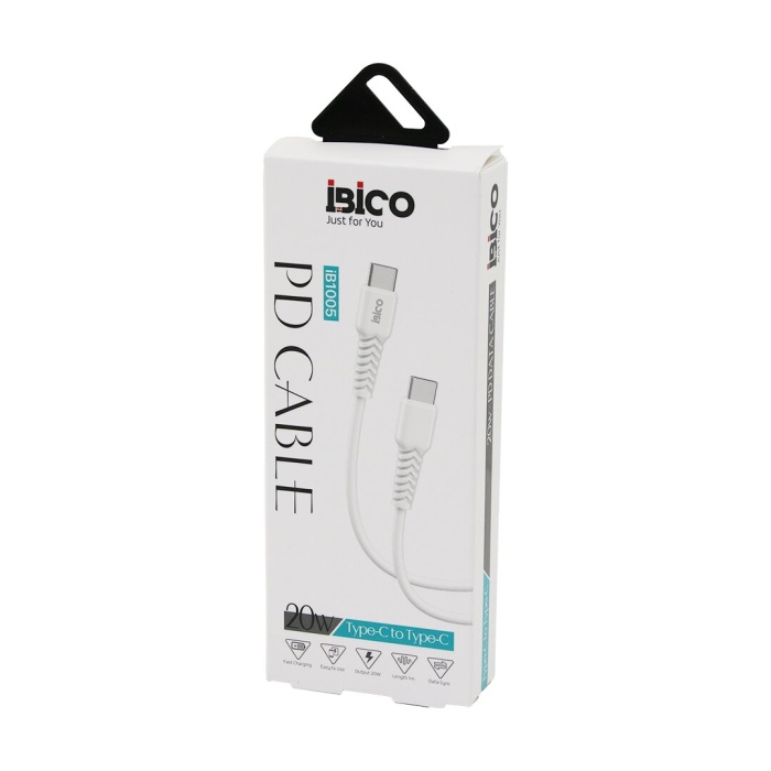 İBİCO İB-1005 ( TYPE-C TO=( TYPE-C ) ( KABLO ) ( HIZLI ) TELEFON ŞARJ & DATA KABLOSU=1MT ( 20W ) ( 3.4A )*10X1