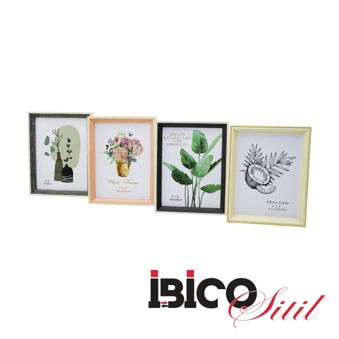 İBİCO İ12-022 ( 6X8 & 15X20CM ) ( İNCE & ÇİFT RENK ÇERVEVE ) AHŞAP RESİM ÇERÇEVESİ *36=K