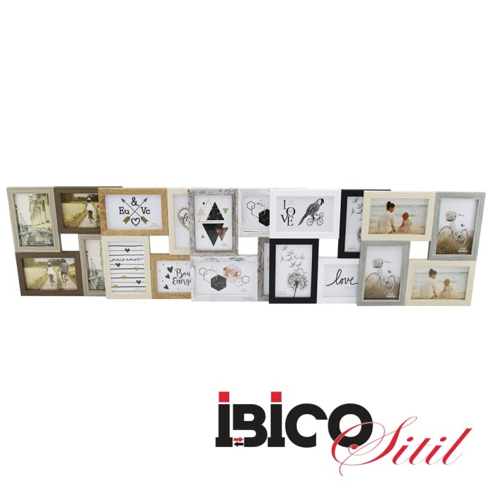 İBİCO İ12-036 ( 4LÜ & BİRLEŞİK ) (İKİ RENK MİX ÇERÇEVE) (AİLE FOTO) AHŞAP RESİM ÇERÇEVE ( 4X6 & 10X15CM )*24=K