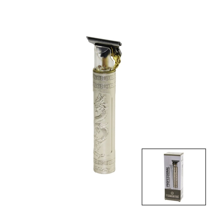 POWERTEC TR-8900 (PARLAK) SAKAL& ENSE& SAÇ ÇİZİM TRAŞ MAKİNESİ (USB ŞARJ) (BASKILI GÖVDE) (T BIÇAK) (HIZLI ŞARJ) (LİTYUM PİL)*40