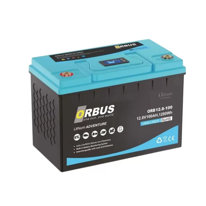 Orbus 12.8 V Volt 100ah Amper Lityum Akü