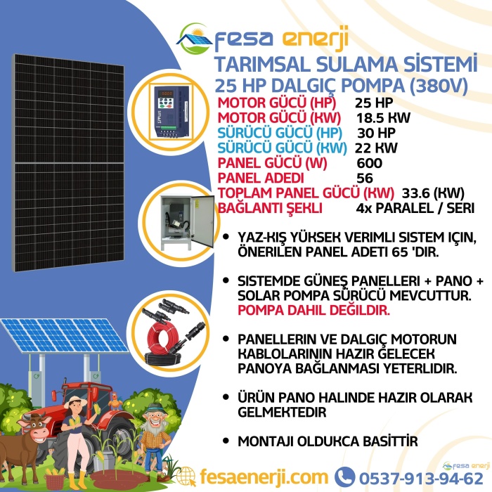 25hp Dalgıç Pompa - Tarımsal Sulama Sistemi