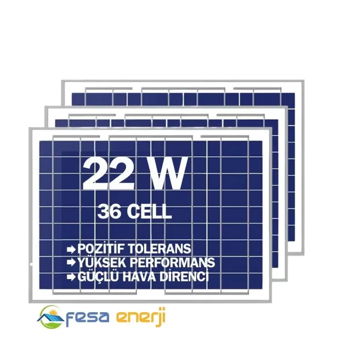 Lexron 22W Polikristal Güneş Paneli
