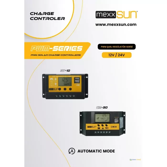 Mexxsun 20 amper pwm şarj kontrol cihazı