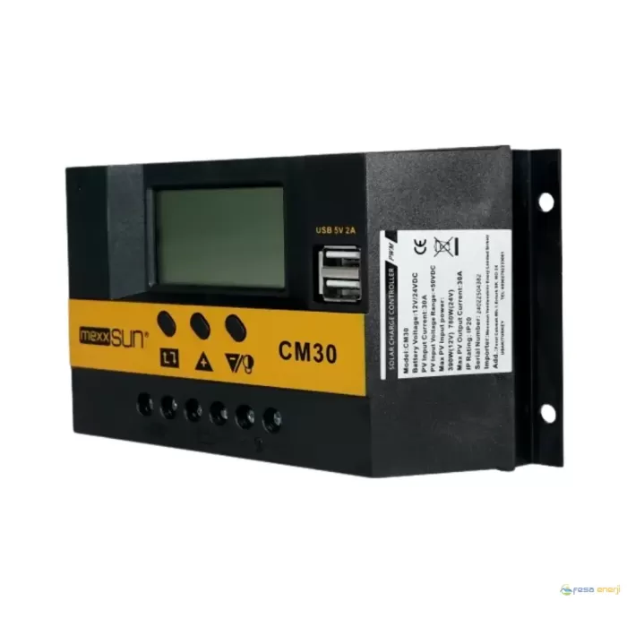 Mexxsun 30 amper pwm şarj kontrol cihazı