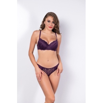 Kadın Mor Dantel Detaylı Sütyen Ve Külot Takım – Modern, Konforlu ve Günlük Kombinlere Uygun