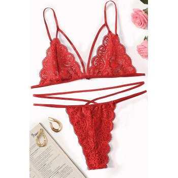 Kadın Kırmızı Dantel Sütyen Külot Takımı – Modern, Konforlu ve Günlük Kombinlere Uygun