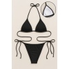 Kadın Siyah Yandan ve Boyundan Bağlamalı Bikini Mayo Takımı – Modern, Konforlu ve Günlük Kombinlere Uygun