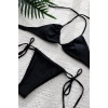 Kadın Siyah Yandan Bağlamalı Tangalı Üçgen Bikini Mayo Takımı – Modern, Konforlu ve Günlük Kombinlere Uygun