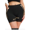 Kadın Siyah Pop Up Kalça Kaldırıcı ve Sekillendirici Dantel Paçalı Şort Külot – Modern ve Şık Tasarım