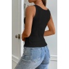 Kadın Siyah Kolsuz Kalın Askılı Uzun Crop Top Bluz & Atlet