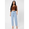 Kadın Kahverengi Kare Yaka Crop Top Bluz