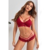 Kadın Bordo Dantelli Harness Sütyen Külot Takım – Modern, Konforlu ve Günlük Kombinlere Uygun