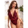 Kadın Bordo Dantel Sırtı Ip Detaylı Babydoll – Modern ve Şık Tasarım