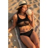 Kadın Siyah Çapraz Ip Detaylı Şık Bikini Takımı – Modern, Konforlu