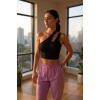 Kadın Siyah Tek Omuz Cut Out Detaylı Crop Top Bluz
