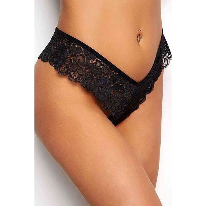 Kadın Siyah Dantelli Seksi Külot – Modern ve Şık Tasarım