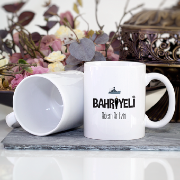 Kişiye Özel Bahriyeli Kupa Bardak