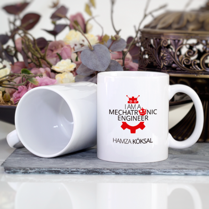 Kişiye Özel Mekatronik Mühendisi Kupa Bardak (Kırmızı)