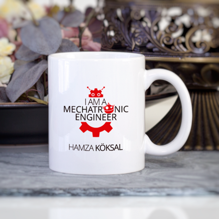 Kişiye Özel Mekatronik Mühendisi Kupa Bardak (Kırmızı)