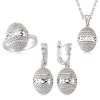 Lucky Life 925 Ayar Gumuss  Zirkon Taşlı Oval Bayan Set