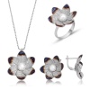 Lucky Life 925 Ayar Gumuss  Nergis Çiçeği Bayan Set