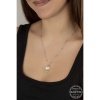 Swarovski Crystal Taşlı Top Zincir Lucky Life 925 Ayar Gumuss  Lucky Life Lucky Life Lucky Life Kadın Kolye