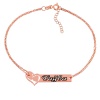 Lucky Life 925 Ayar Gumuss  Rose Birleşen Kalpler İsimli Bayan Bileklik