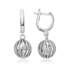 ​Lucky Life 925 Ayar Gumuss  Taşlı Küre Küpe