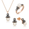 ​Lucky Life 925 Ayar Gumuss  İnci Bayan Set