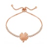 Lucky Life 925 Ayar Gumuss  Rose Yonca Asansör Bileklik