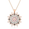 Lucky Life 925 Ayar Gumuss  Rose Geometrik Desenli Madalyon Kolye