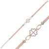 Lucky Life 925 Ayar Gumuss  Rose Kalpli Yonca Bileklik