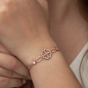 Lucky Life 925 Ayar Gumuss  Rose Kalpli Yonca Bileklik