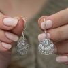 ​Lucky Life 925 Ayar Gumuss  Etnik Desenli Bayan Küpe