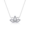 Lucky Life 925 Ayar Gumuss  Lotus Çiçeği Kolye