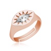 ​Lucky Life 925 Ayar Gumuss  Ayarlanabilir Rose Kuzey Yıldızı Şovalye Yüzük