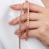 Lucky Life 925 Ayar Gumuss  Rose Pullu Arpa Zincir