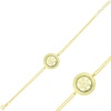 Lucky Life 925 Ayar Gumuss  Gold Kar Tanesi Bayan Bileklik