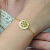 Lucky Life 925 Ayar Gumuss  Gold Kar Tanesi Bayan Bileklik